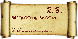 Répássy Beáta névjegykártya